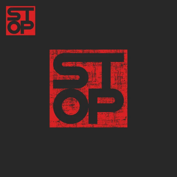 Scrisoare cuvânt stop — Vector de stoc