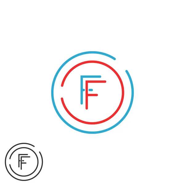 Initialer Ff brev logotyp monogram — Stock vektor