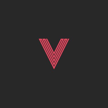 Monogram V logo mektup başlangıç