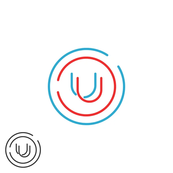 Монограмма логотипа буквы U — стоковый вектор
