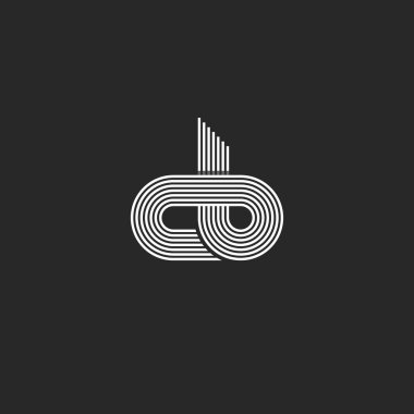 Baş harfleri cb logo monogram 