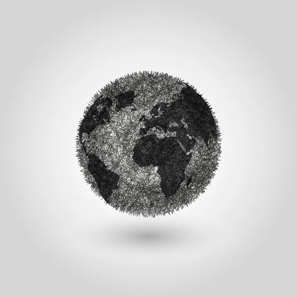 抽象世界の地球 — ストックベクタ
