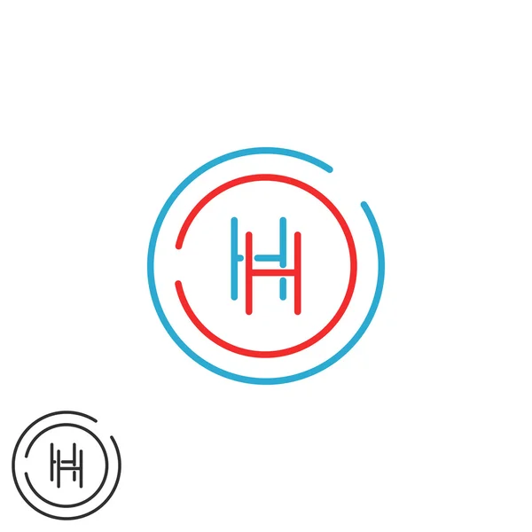 Bokstaven H logotyp monogram — Stock vektor