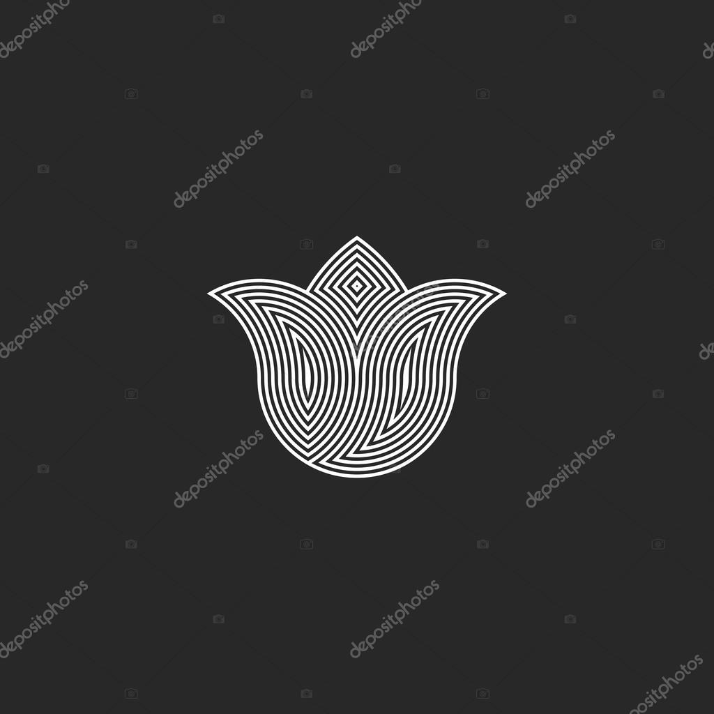 Tulip flower logo monogram — Stock Vector © UASUMY 105917144