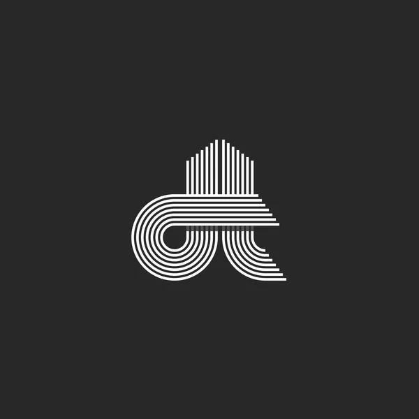 Monogram paar letters dt logo — Stockvector