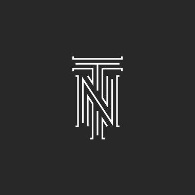 Baş harfleri Nt harf logo