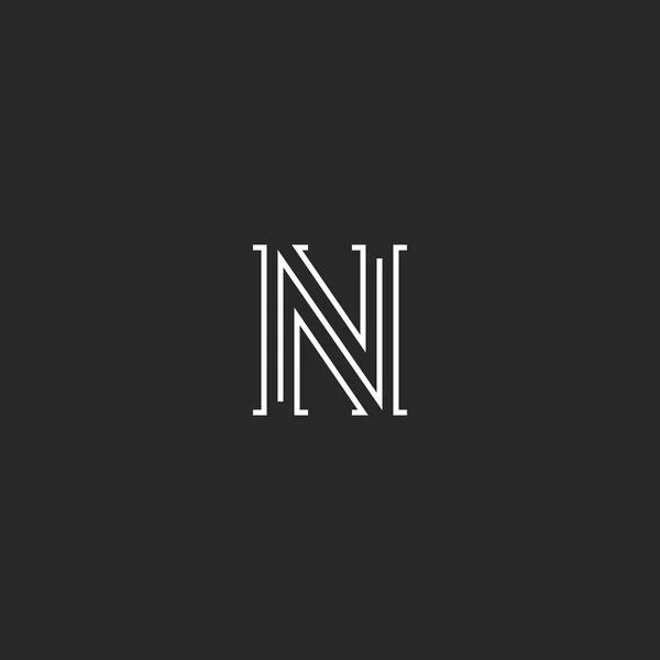 Monogram N list logo — Wektor stockowy