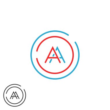 Füzyon iki harf Aa logosu