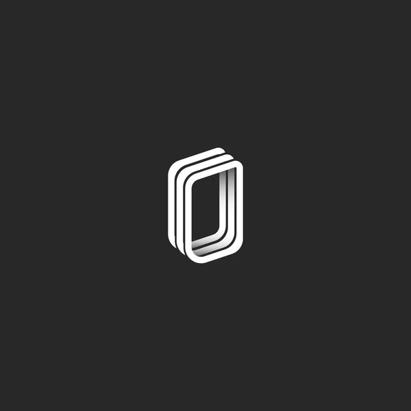 Isometric 3D letter O logo — Stock Vector