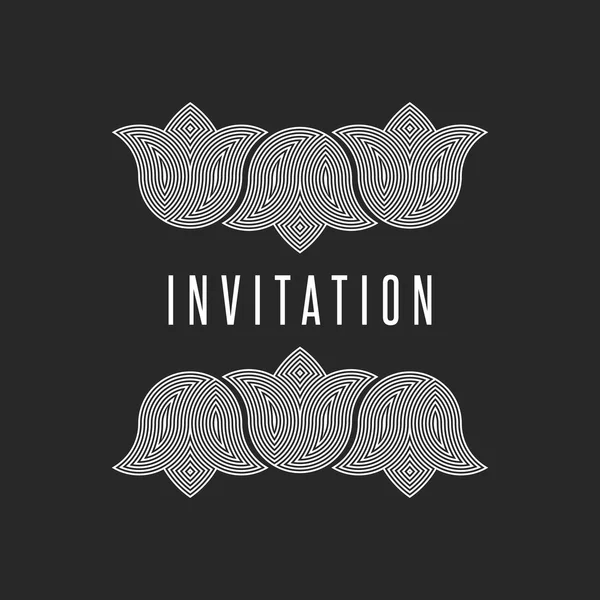 Tulipe fleurs mariage invitation cadre — Image vectorielle