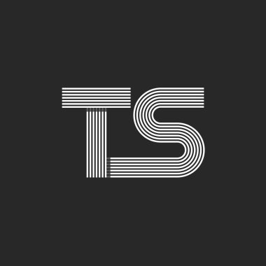 Monogram harfler TH logo
