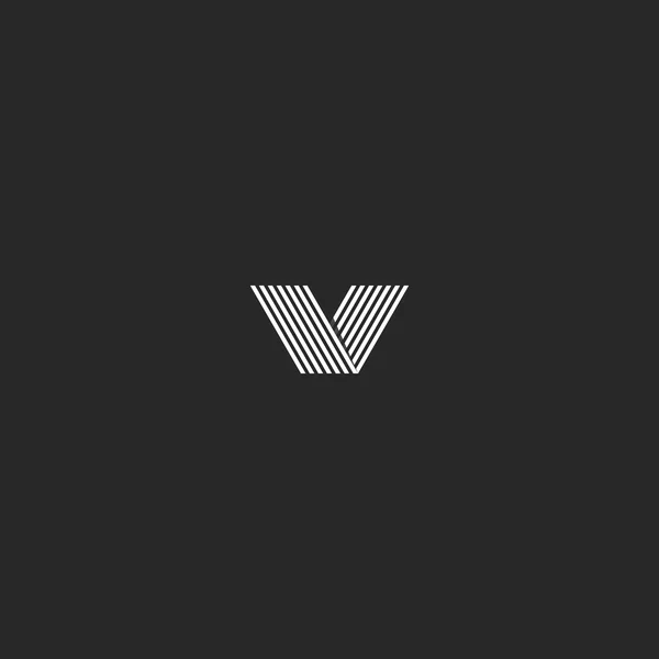 Monogram V brief logo — Stockvector