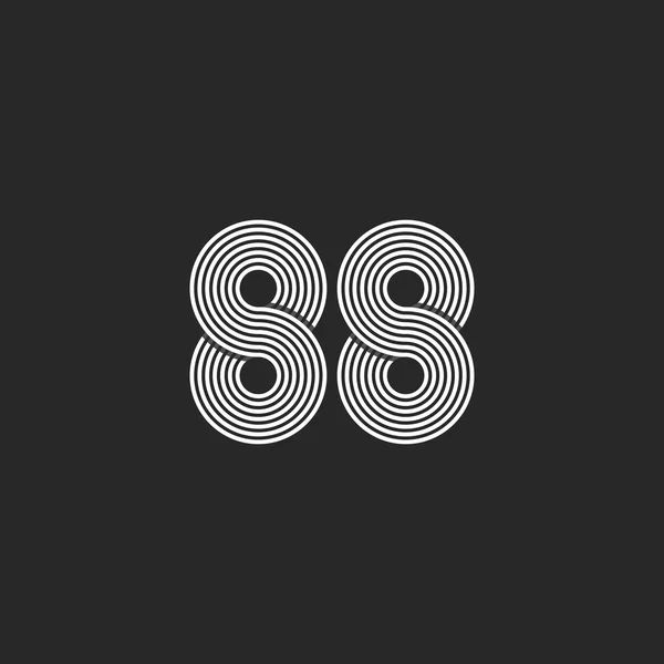 Nummer 88 hipster logotyp — Stock vektor