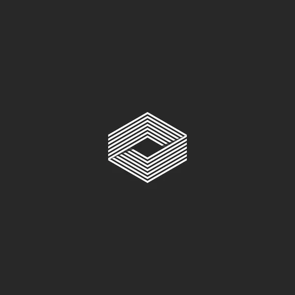 Izometrikus kocka logó — Stock Vector