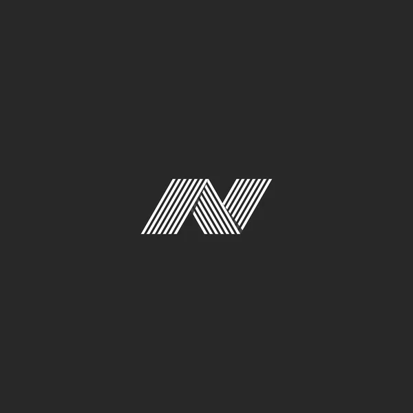 N lettre monogramme moderne Logo — Image vectorielle