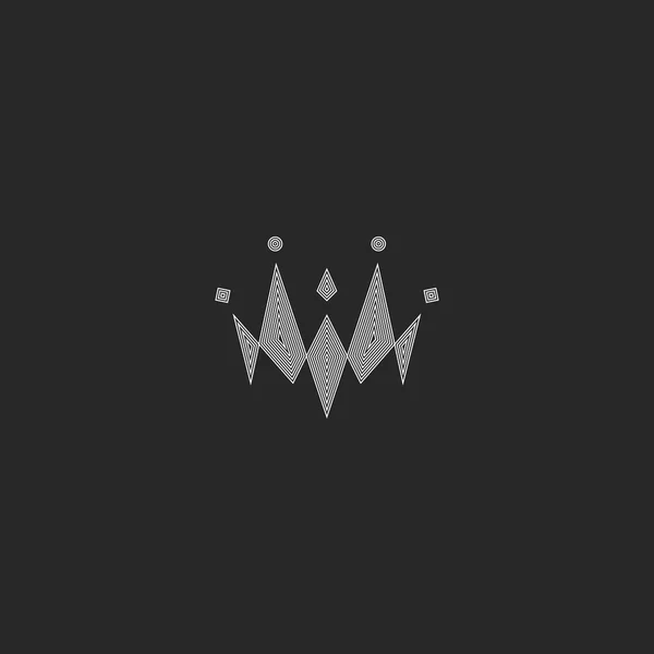 Logo Crown negro — Vector de stock