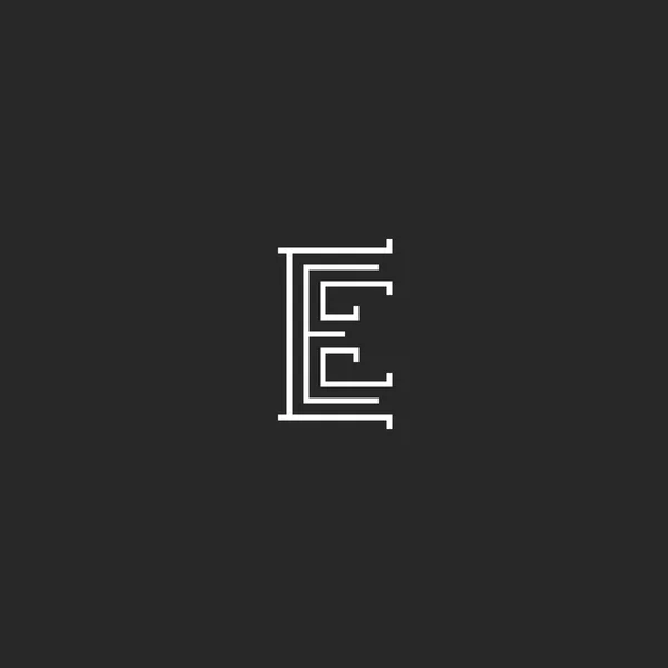 Letter E logo monogram — Stockvector