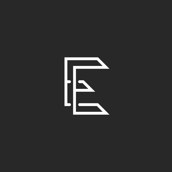 Logo E letter monogram — Stock Vector