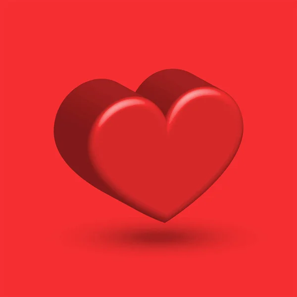 Decoración Creativa Para Día San Valentín Corazón Forma Isométrica Sobre — Vector de stock