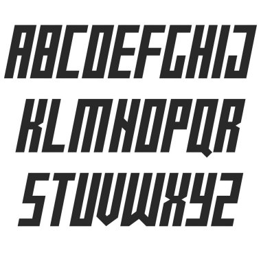 Modern kalın italik yazı tipi serif tipografi tasarım ögesi mockup, İngilizce alfabe ayarlı harfler