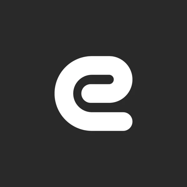 Tučné Malé Písmeno Logo Monogram Minimální Styl Designový Prvek Monolin — Stockový vektor