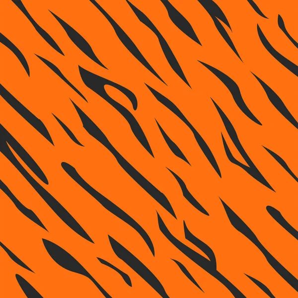 Tiger Skin Pattern Orange Background Camouflage Diagonal Black Spots Vector — Stock Vector