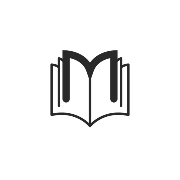 Logotipo Casa Impressão Enciclopédia Educacional Livro Aberto Com Letras Esboço — Vetor de Stock