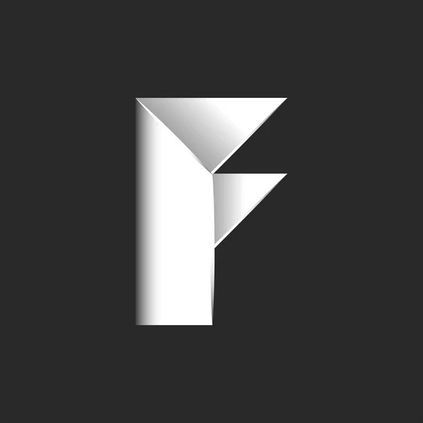 Bold Letter Logo Initial Black White Gradient Typography Design Mockup — Stock Vector