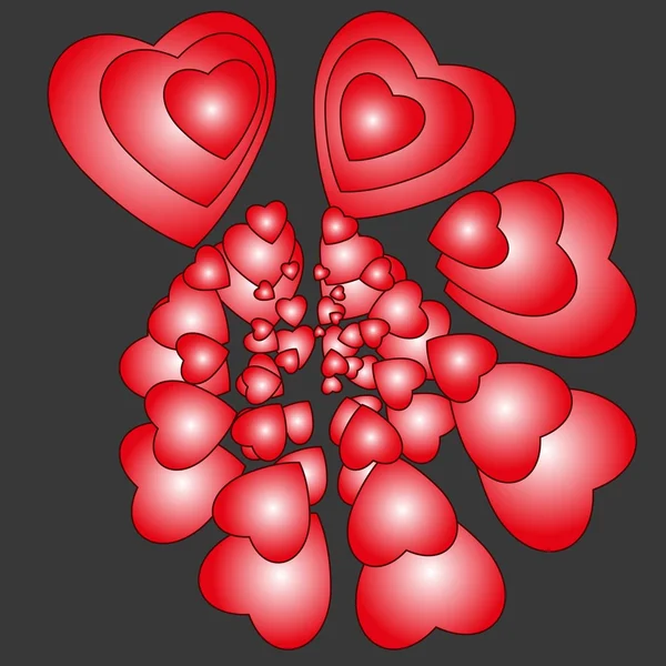 Corazones - fondo abstracto — Vector de stock