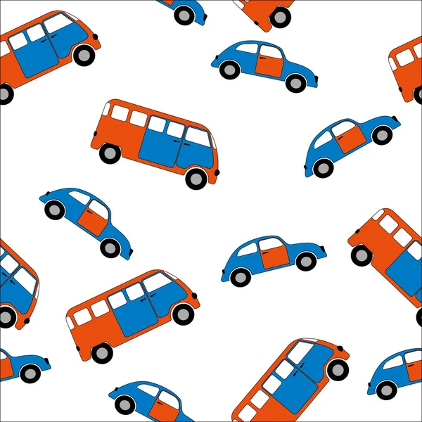 Cars seamless patterns — Stock Vector