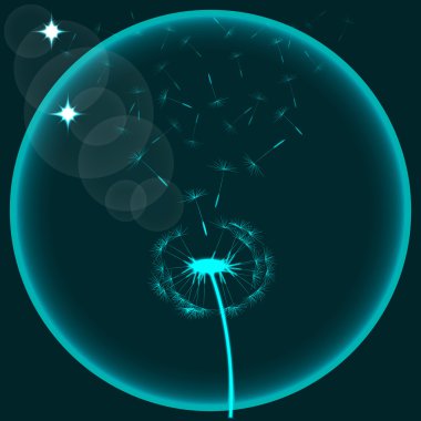 Soyut yeşil karahindiba