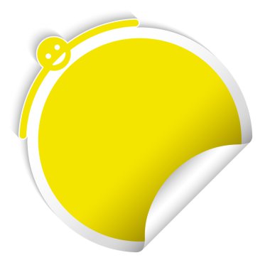 Yuvarlak sarı etiket