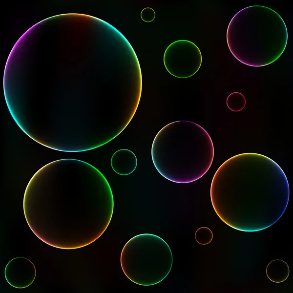 Viele bunte Blasen — Stockvektor