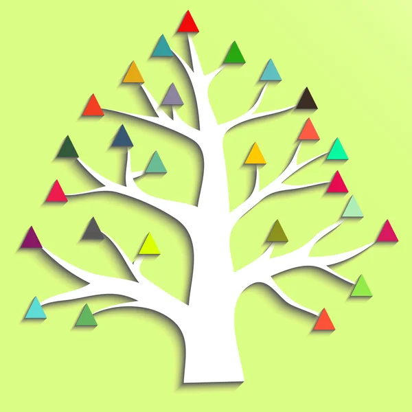 カラフルな葉を持つ木 — ストックベクタ