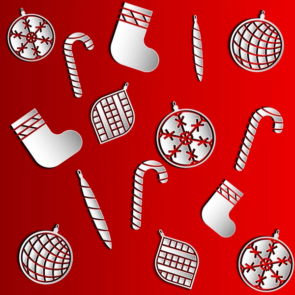 Christmas red  pattern — Stock Vector