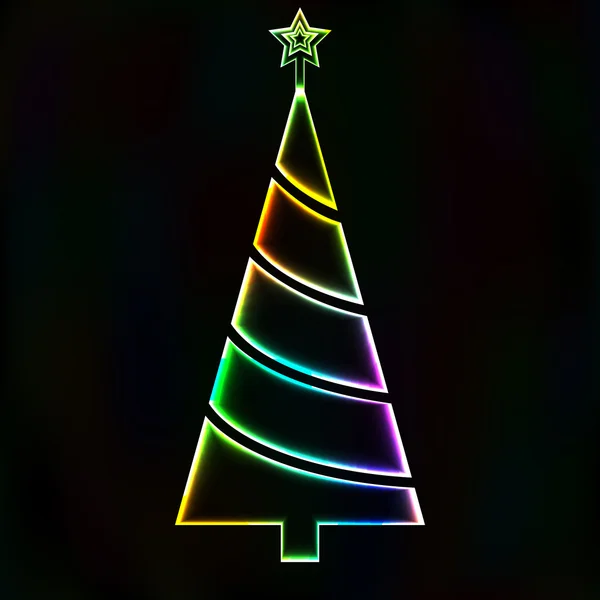 Gloeiende Kerstboom — Stockvector