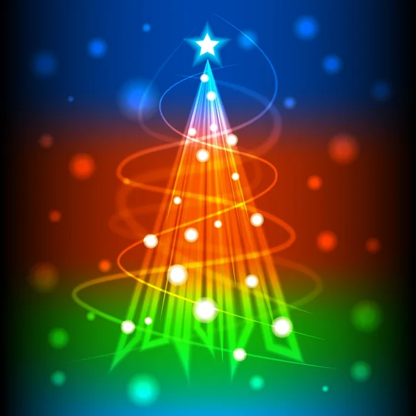 Christmas colorful tree — Stock Vector
