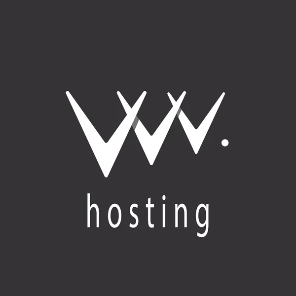 Επιστολή ή απόσπασμα V web hosting λογότυπο — Διανυσματικό Αρχείο