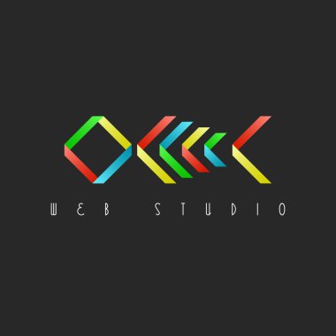 İskelet balık, renkli logo tasarım