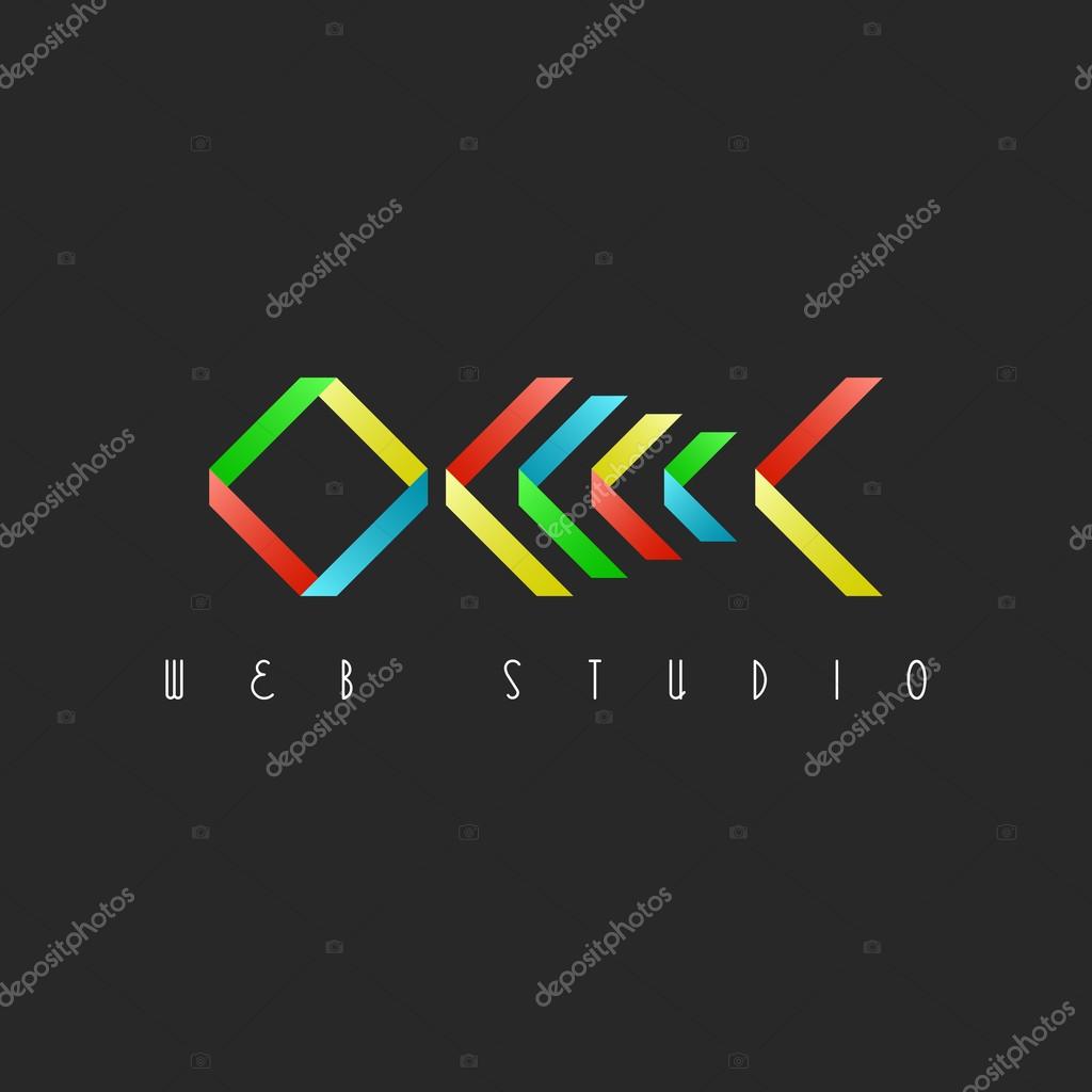Skeleton fish, colorful design logo, restaurant idea