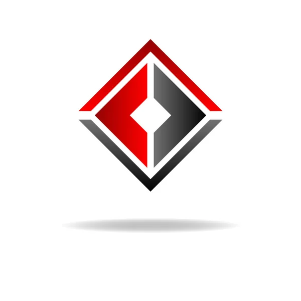 Logo à deux lettres C, forme géométrique — Image vectorielle
