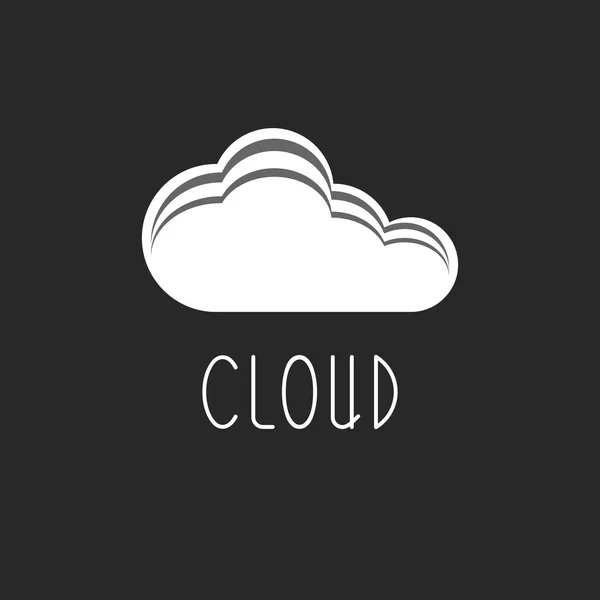 Icono de datos de Internet en la nube, logotipo de tecnología, signo web — Archivo Imágenes Vectoriales
