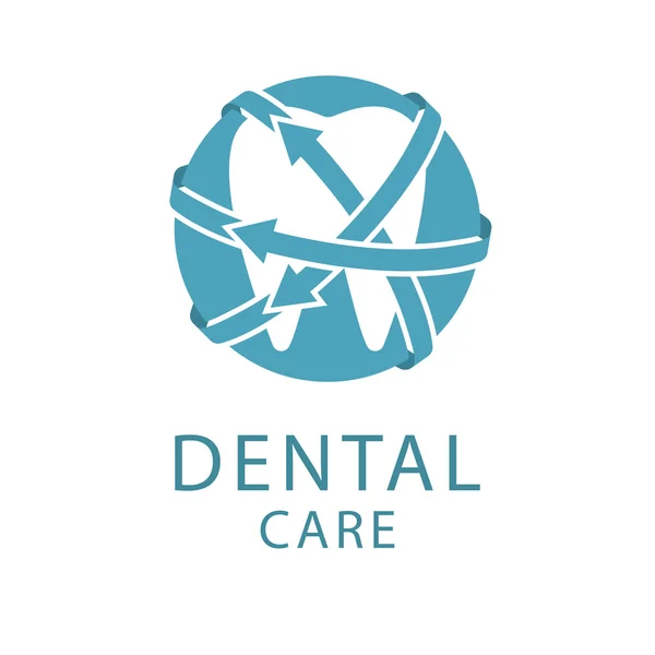 Стоматологический логотип, форма зуба, концепция здравоохранения — стоковый вектор