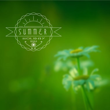 Yaz tatil amblemi