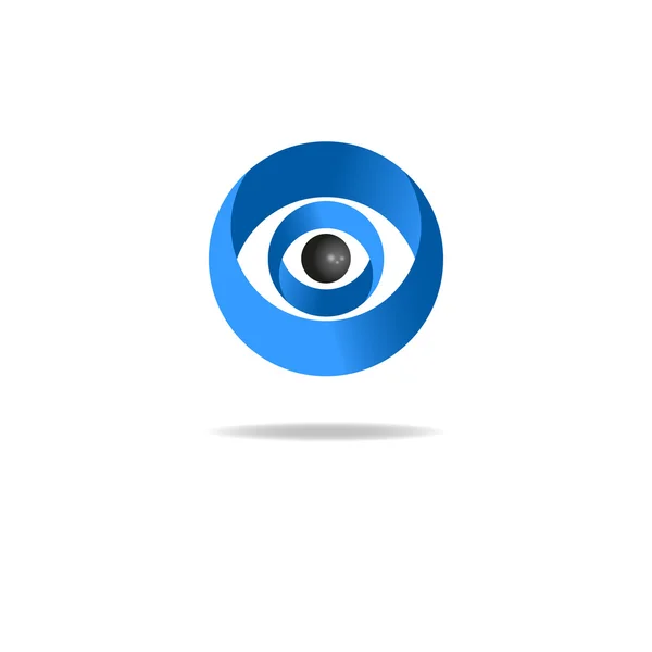 Icône bleu média isolée sur fond blanc — Image vectorielle