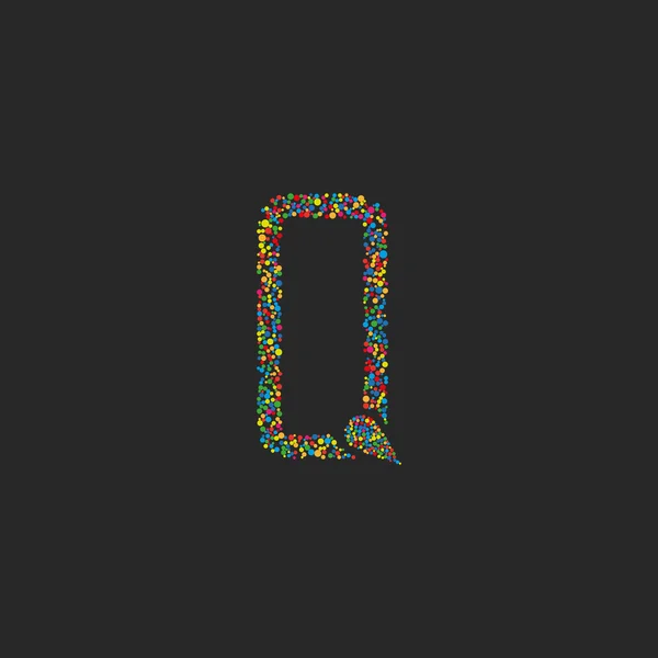Lettre Q du logo coloré de conception de cercle — Image vectorielle
