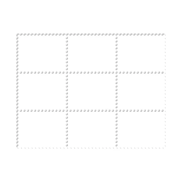 Filatelie papier sjabloon frames — Stockvector