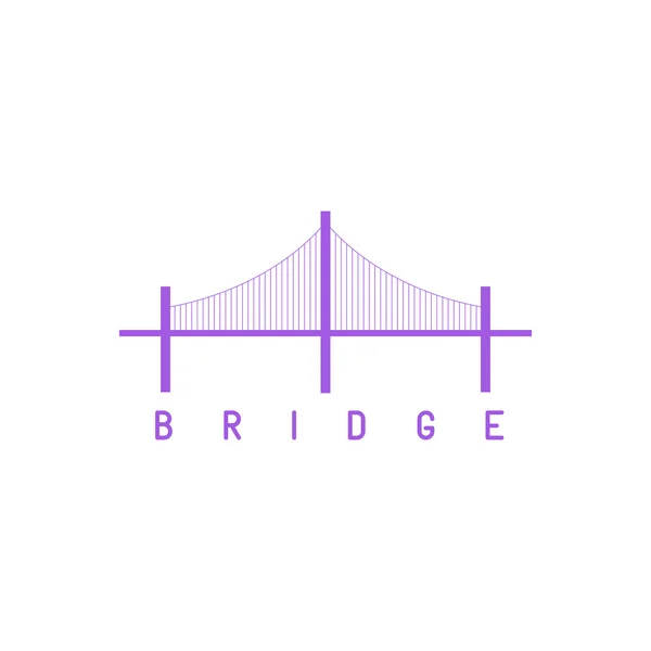 Ponte logotipo roxo —  Vetores de Stock