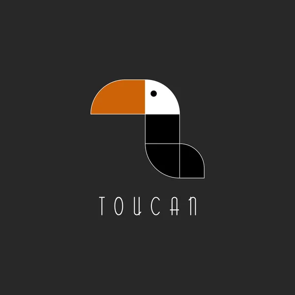 Logotipo do pássaro tucano — Vetor de Stock
