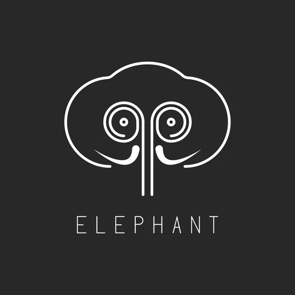 Olifant mockup logo — Stockvector